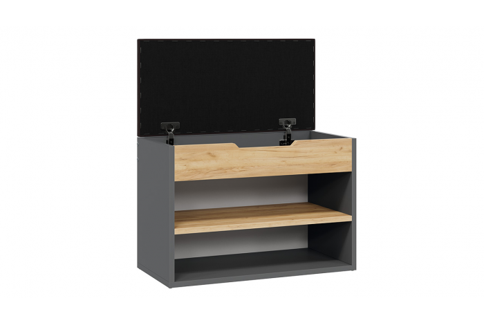 Тумба для обуви Тип 11 Графит Серый, Дуб Крафт золотой