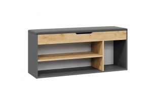 Тумба для обуви Тип 12 Графит Серый, Дуб Крафт золотой