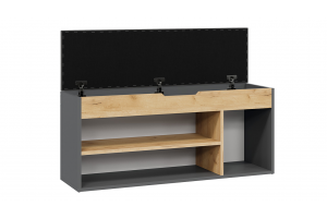 Тумба для обуви Тип 12 Графит Серый, Дуб Крафт золотой