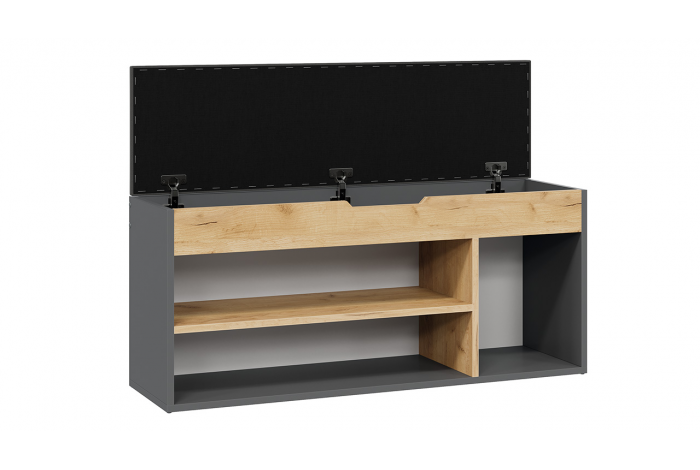 Тумба для обуви Тип 12 Графит Серый, Дуб Крафт золотой
