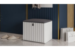 Тумба для обуви Тиффани Исп.2.1 Белый снег, Белый софт