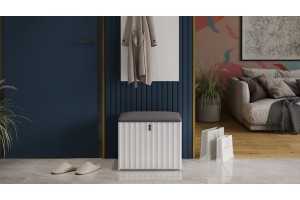 Тумба для обуви Тиффани Исп.2.1 Белый снег, Белый софт