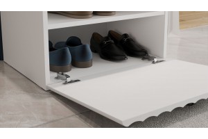 Тумба для обуви Тиффани Исп.2.1 Белый снег, Белый софт