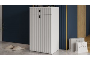 Тумба комбинированная Тиффани Исп.2.1 Белый снег, Белый софт