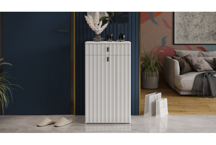 Тумба комбинированная «Тиффани» Исп.2.1 - 307.004.000 Белый снег, Белый софт