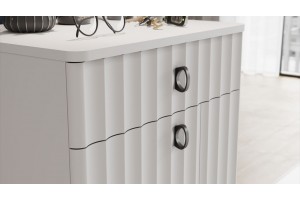 Тумба комбинированная Тиффани Исп.2.1 Белый снег, Белый софт