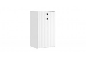 Тумба комбинированная Тиффани Исп.2.1 Белый снег, Белый софт