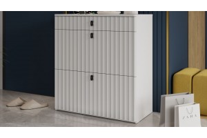 Тумба комбинированная Тиффани Исп.2.2 Белый снег, Белый софт