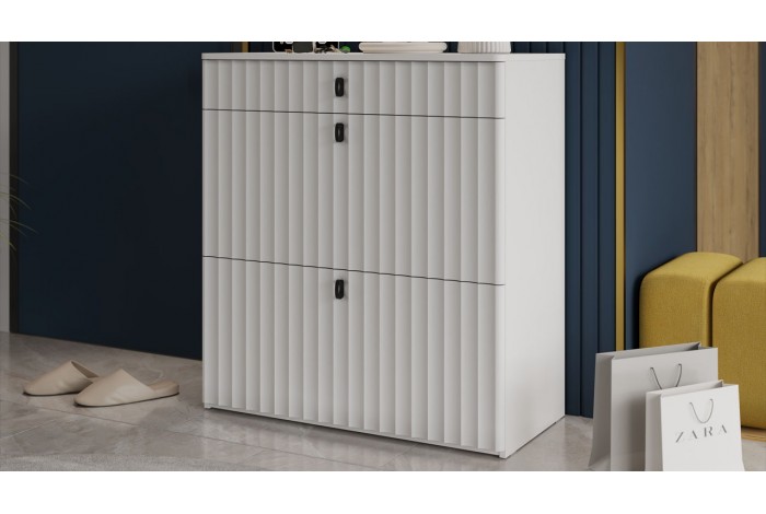 Тумба комбинированная «Тиффани» Исп.2.2 - 307.005.000 Белый снег, Белый софт