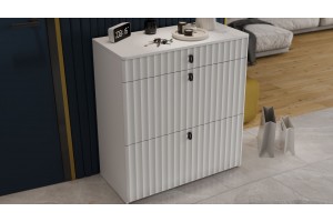 Тумба комбинированная Тиффани Исп.2.2 Белый снег, Белый софт