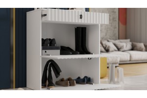 Тумба комбинированная Тиффани Исп.2.2 Белый снег, Белый софт