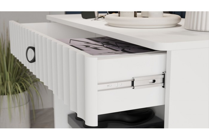 Тумба комбинированная «Тиффани» Исп.2.2 - 307.005.000 Белый снег, Белый софт