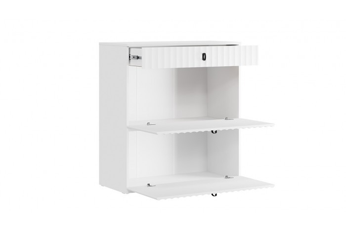 Тумба комбинированная «Тиффани» Исп.2.2 - 307.005.000 Белый снег, Белый софт