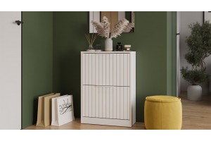 Тумба для обуви Хилтон Исп.2 Белый снег, Белый матовый