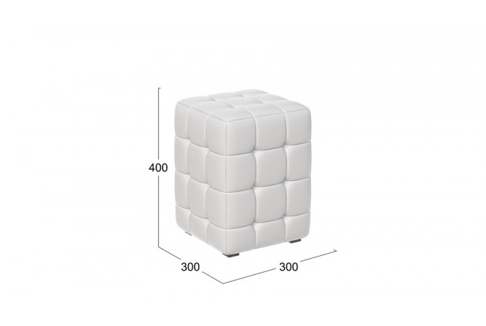 Пуф «Аристо» к/з Гольф белый 