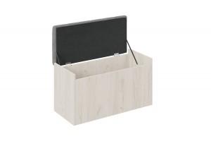 Пуф Форест Исп. 2 Дуб Крафт белый, Велюр Серый