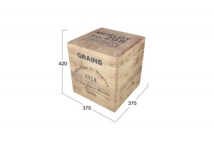 Пуф Лофт Тип 1 Коричневый с рисунком