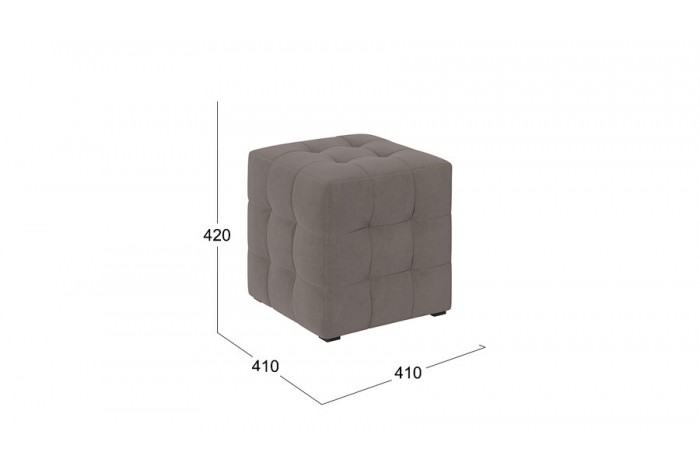 Пуф Тип 1 Велюр Мокко темный