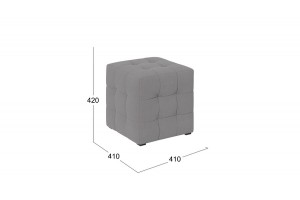 Пуф Тип 1 Велюр Светло-серый