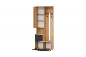 Шкаф-секция комбинированная Витра Тип 1 Дуб Крафт золотой, Антрацит