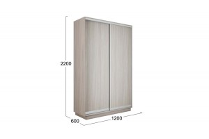 Шкаф-купе 2-х дверный Румер-2 1200 Ясень шимо светлый (Глухой/Глухой)