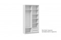 Шкаф-купе с 2 глухими дверями «Оскар Скания» 1200 Ручка белая, Белый снег, Белый матовый (Глухой/Глухой)