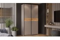 Шкаф-купе с 2 глухими дверями «Оскар Скания» 1200 Ручка черная, Кашемир, Дуб тортугга (Глухой/Глухой)