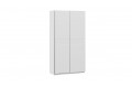 Шкаф-купе с 2 глухими дверями «Оскар Скания» 1200 Ручка серебро, Белый снег, Белый матовый (Глухой/Глухой)