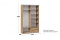 Шкаф-купе с 2 глухими дверями «Оскар Скания» 1400 Ручка серебро, Дуб Крафт золотой, Серый графит, Графит матовый (Глухой/Глухой)