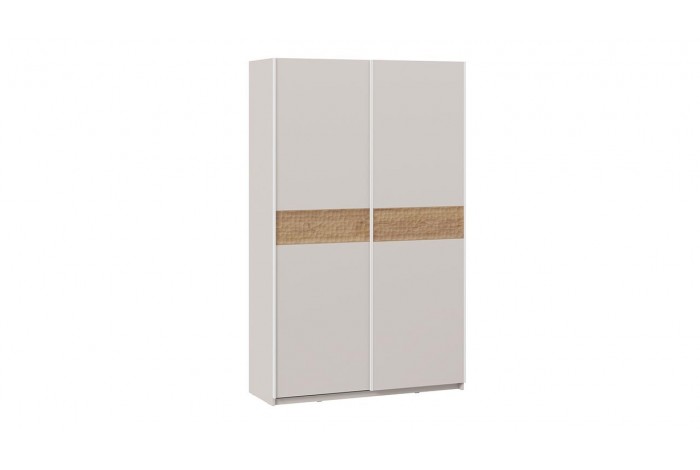 Шкаф-купе с 2 глухими дверями «Оскар Скания» 1400 Ручка белая, Кашемир, Дуб тортугга (Глухой/Глухой)