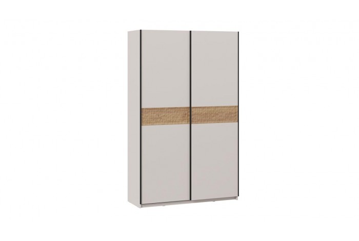 Шкаф-купе с 2 глухими дверями «Оскар Скания» 1400 Ручка черная, Кашемир, Дуб тортугга (Глухой/Глухой)