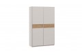 Шкаф-купе с 2 глухими дверями «Оскар Скания» 1400 Ручка серебро, Кашемир, Дуб тортугга (Глухой/Глухой)