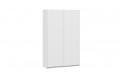 Шкаф-купе с 2 глухими дверями «Оскар Тиффани» 1400 Ручка белая, Белый снег, Белый софт (Глухой/Глухой)