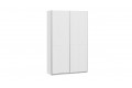 Шкаф-купе с 2 глухими дверями «Оскар Тиффани» 1400 Ручка серебро, Белый снег, Белый софт (Глухой/Глухой)