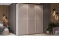 Шкаф-купе с 3 глухими дверями «Оскар Тиффани» 2100 Ручка белая, Кашемир, Кашемир матовый (Глухой/Глухой/Глухой)