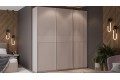 Шкаф-купе с 3 глухими дверями «Оскар Тиффани» 2100 Ручка серебро, Кашемир, Кашемир матовый (Глухой/Глухой/Глухой)