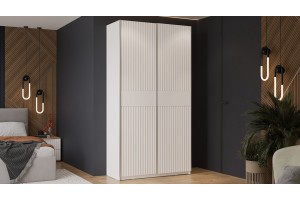 Шкаф-купе с 2 глухими дверями Оскар Тиффани 1200 Ручка белая, Белый снег, Белый софт (Глухой/Глухой)