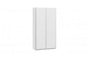 Шкаф-купе с 2 глухими дверями Оскар Тиффани 1200 Ручка белая, Белый снег, Белый софт (Глухой/Глухой)