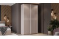 Шкаф-купе с 2 глухими дверями «Оскар Хилтон» 1200 Ручка белая, Кашемир, Кашемир сатин (Глухой/Глухой)