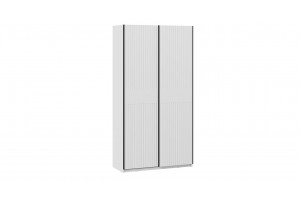 Шкаф-купе с 2 глухими дверями Оскар Хилтон 1200 Ручка черная, Белый снег, Белый матовый (Глухой/Глухой)