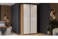 Шкаф-купе с 2 глухими дверями «Оскар Хилтон» 1200 Ручка черная, Дуб Крафт золотой, Белый матовый (Глухой/Глухой)
