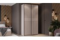 Шкаф-купе с 2 глухими дверями «Оскар Хилтон» 1200 Ручка черная, Кашемир, Кашемир сатин (Глухой/Глухой)