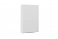 Шкаф-купе с 2 глухими дверями «Оскар Хилтон» 1400 Ручка белая, Белый снег, Белый матовый (Глухой/Глухой)