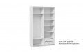Шкаф-купе с 2 глухими дверями «Оскар Хилтон» 1400 Ручка серебро, Белый снег, Белый матовый (Глухой/Глухой)