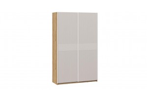 Шкаф-купе с 2 глухими дверями Оскар Хилтон 1400 Ручка белая, Дуб Крафт золотой, Кашемир, Кашемир сатин (Глухой/Глухой)