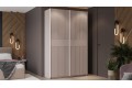 Шкаф-купе с 2 глухими дверями «Оскар Хилтон» 1400 Ручка белая, Кашемир, Кашемир сатин (Глухой/Глухой)