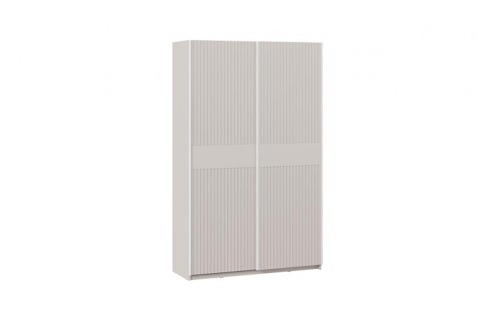 Шкаф-купе с 2 глухими дверями «Оскар Хилтон» 1400 Ручка белая, Кашемир, Кашемир сатин (Глухой/Глухой)