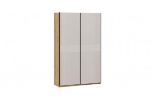 Шкаф-купе с 2 глухими дверями Оскар Хилтон 1400 Ручка черная, Дуб Крафт золотой, Кашемир, Кашемир сатин (Глухой/Глухой)