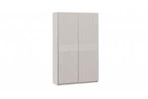 Шкаф-купе с 2 глухими дверями Оскар Хилтон 1400 Ручка серебро, Кашемир, Кашемир сатин (Глухой/Глухой)