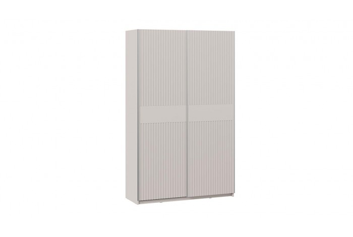 Шкаф-купе с 2 глухими дверями «Оскар Хилтон» 1400 Ручка серебро, Кашемир, Кашемир сатин (Глухой/Глухой)